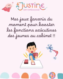 1 fonction exécutive - 1 jeu
Je vous présente mes petits jeux du moment !! 🧠 🪄 

#orthopedagogie #enseignant #apprendreautrement #apprendreenjouant #fonctionsexecutives  #jeudesociété 

Justine Reynaud 🌈 
Enseignante - Orthopédagogue 👩🏼‍🏫 🧠 
J’accompagne vos enfants sur le chemin de leur réussite ✨
🌐 https://justine-orthopedagogie.fr