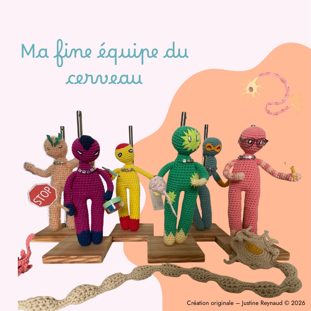 Derrière chaque outil que j’utilise en séance, il y a de la réflexion, des essais… et des heures de créations.

Voici mes personnages des fonctions exécutives, crées pour aider les apprenants à comprendre concrètement ce qui se passe dans leur cerveau 🧠.

Chaque détail a été pensé pour rendre visible des processus invisibles : s’arrêter, s’auto réguler, mémoriser, s’adapter, planifier … et être attentif avec Focus 👀.

Ils accompagnent depuis plusieurs années les jeunes que je reçois à mettre des mots sur leur fonctionnement et à reprendre confiance dans leurs apprentissages. 

Justine Reynaud 🌈 
Enseignante - Orthopédagogue 👩🏼‍🏫 🧠 
J’accompagne vos enfants sur le chemin de leur réussite ✨
🌐 https://justine-orthopedagogie.fr

Création originale - Justine Reynaud 
D’après les dessins @apasdefourmi 

#orthopedagogie #fonctionsexecutives #neuroscience